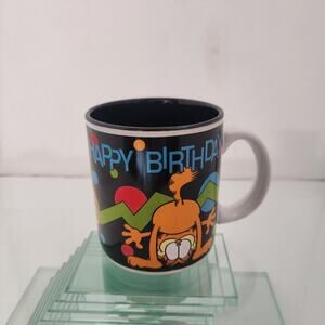 Vintage Garfield Happy Birthday Coffee Cup